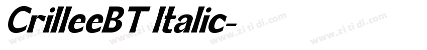 CrilleeBT Italic字体转换